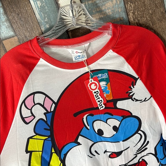 PatPat Red and White Smurfs Graphic Top - Picture 6 of 10
